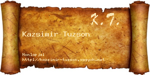 Kazsimir Tuzson névjegykártya